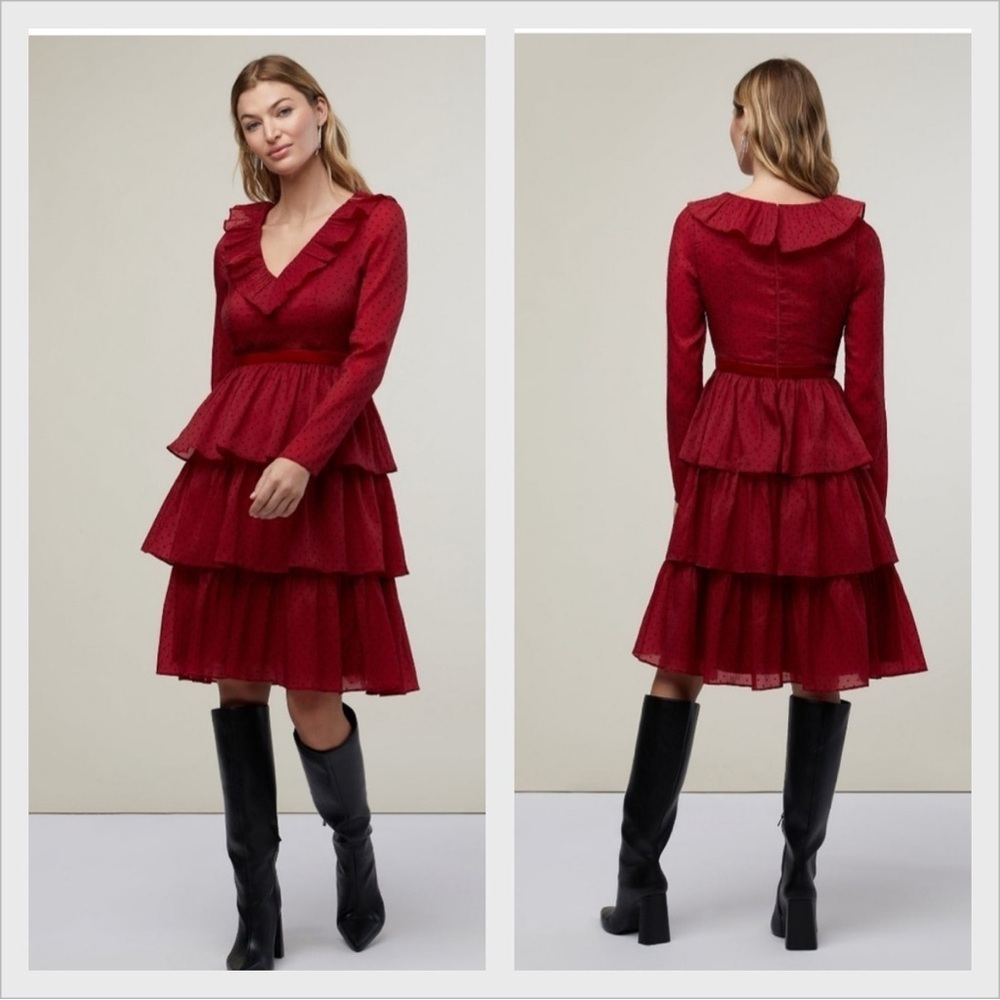 Rachel Parcel RUFFLE TIERED  DRESS, New with tags, size 10